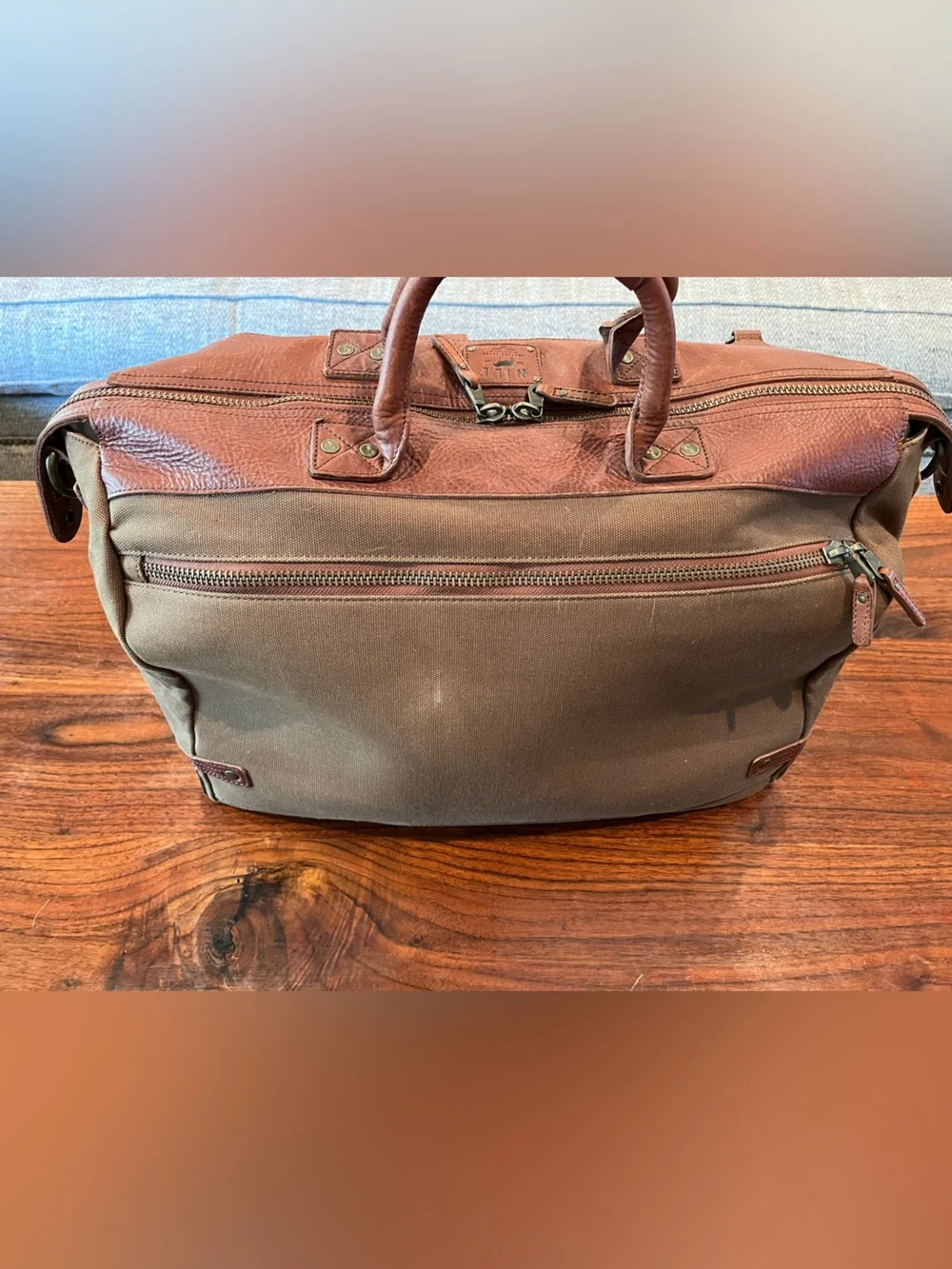 Will Leather Goods Canvas and Leather Duffle Bag